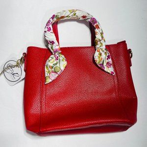 Red cross body purse